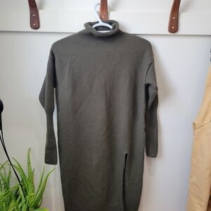 Wilfred Olive Green Knit Turtleneck Dress